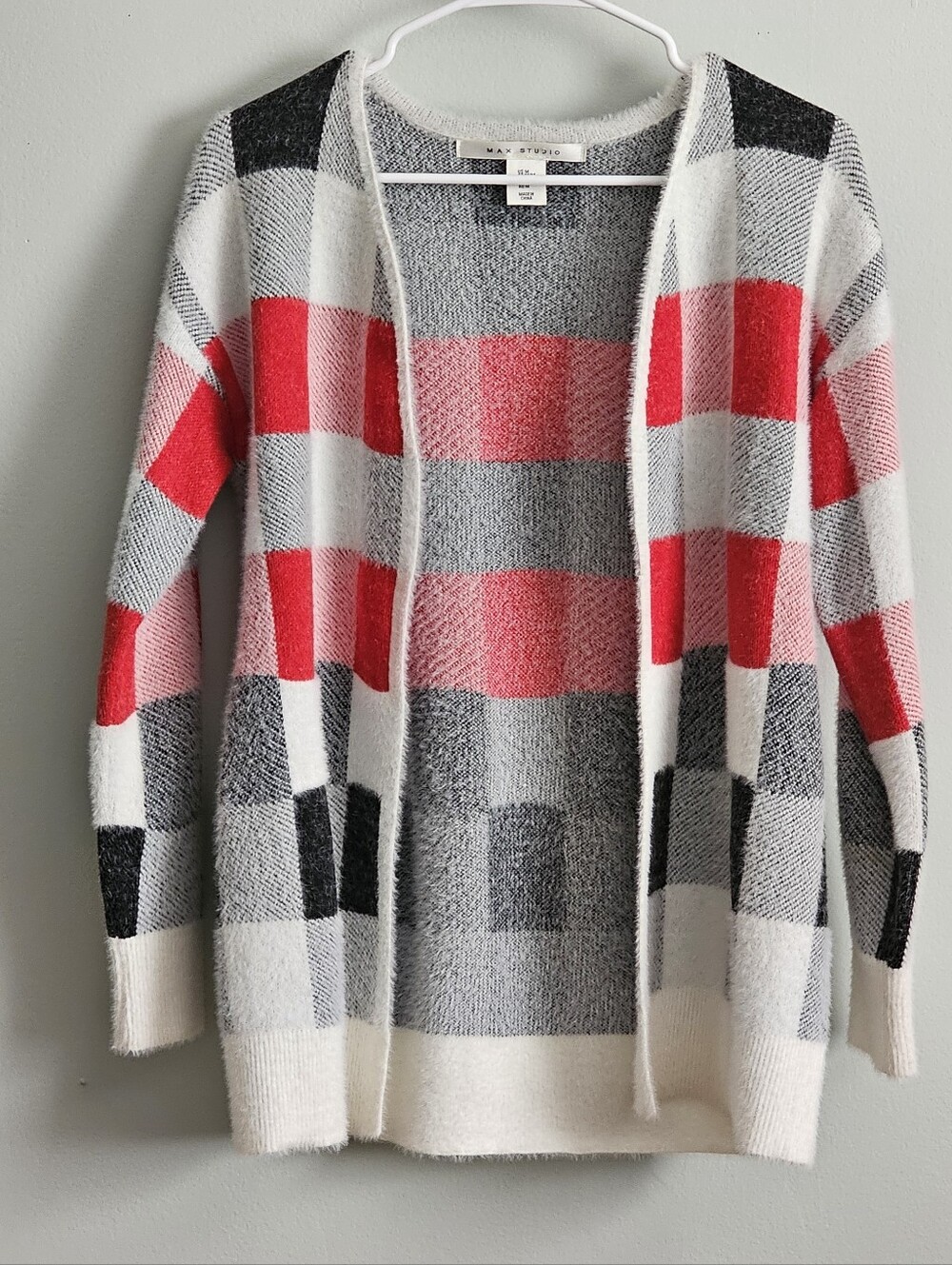 Extremely Soft Max Studio Eyelash Knit Open Front Cardigan, Medium